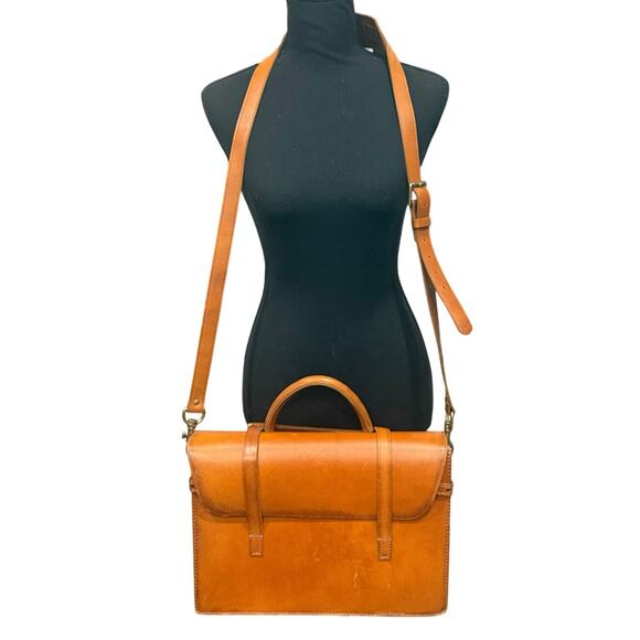 Fossil Limited Edition Vintage Archive Music Briefcase- numbered RARE Cognac - Picture 2 of 16